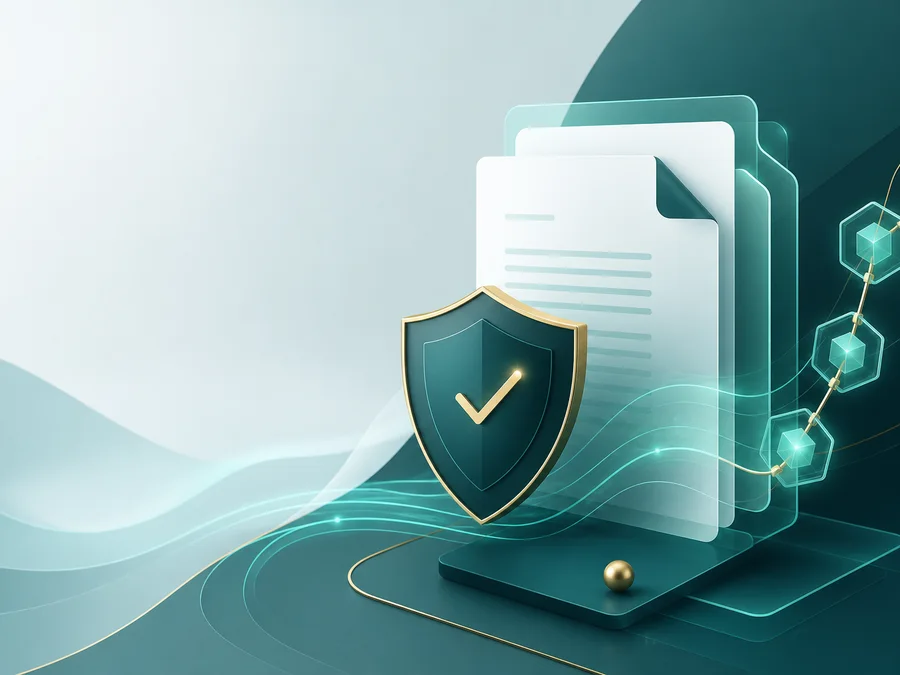 PDF imza doğrulama ve güvenli belge kontrolünü anlatan V-İmza görseli