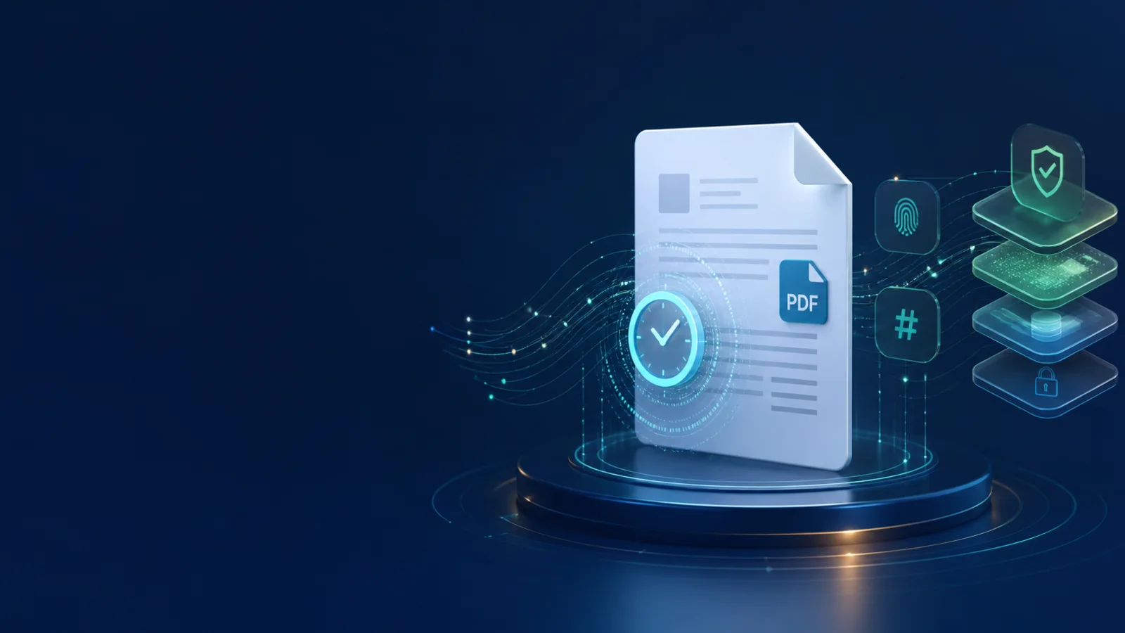 Zaman damgası ve uzun dönem PDF doğrulama kanıtlarını anlatan V-İmza görseli